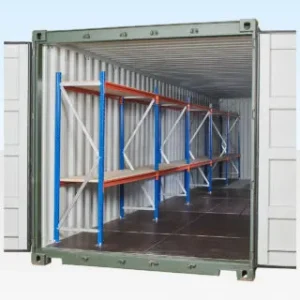 Adjustable, Heavy Duty Two Tier Racking For Rear Of Container