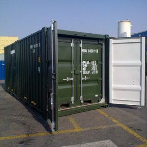 8ft One Trip Shipping Container Green (RAL 6007)
