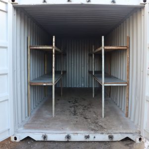 Adjustable, Heavy Duty Three Tier Container Racking (5 Bays)