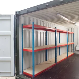 Adjustable, Heavy Duty Three Tier Racking For Rear Of Container